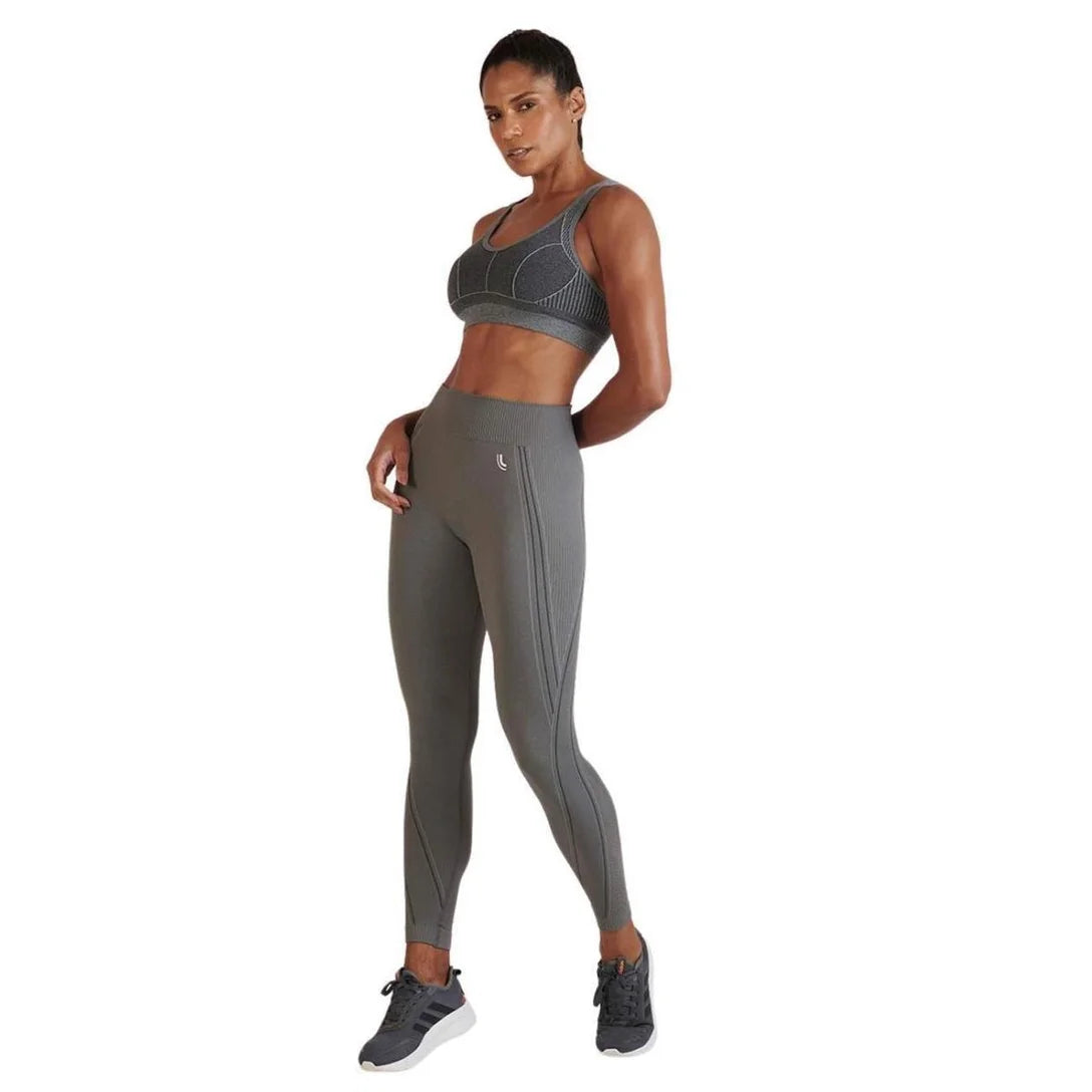 Calça Legging Max Lupo Sem Costura Fitness Sustentação :Feminino - Cinza