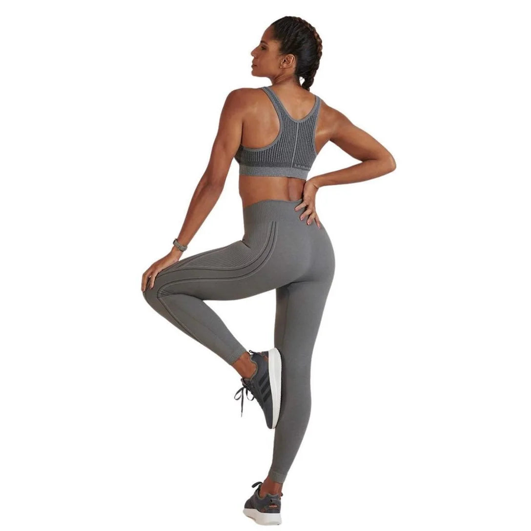 Calça Legging Max Lupo Sem Costura Fitness Sustentação :Feminino - Cinza
