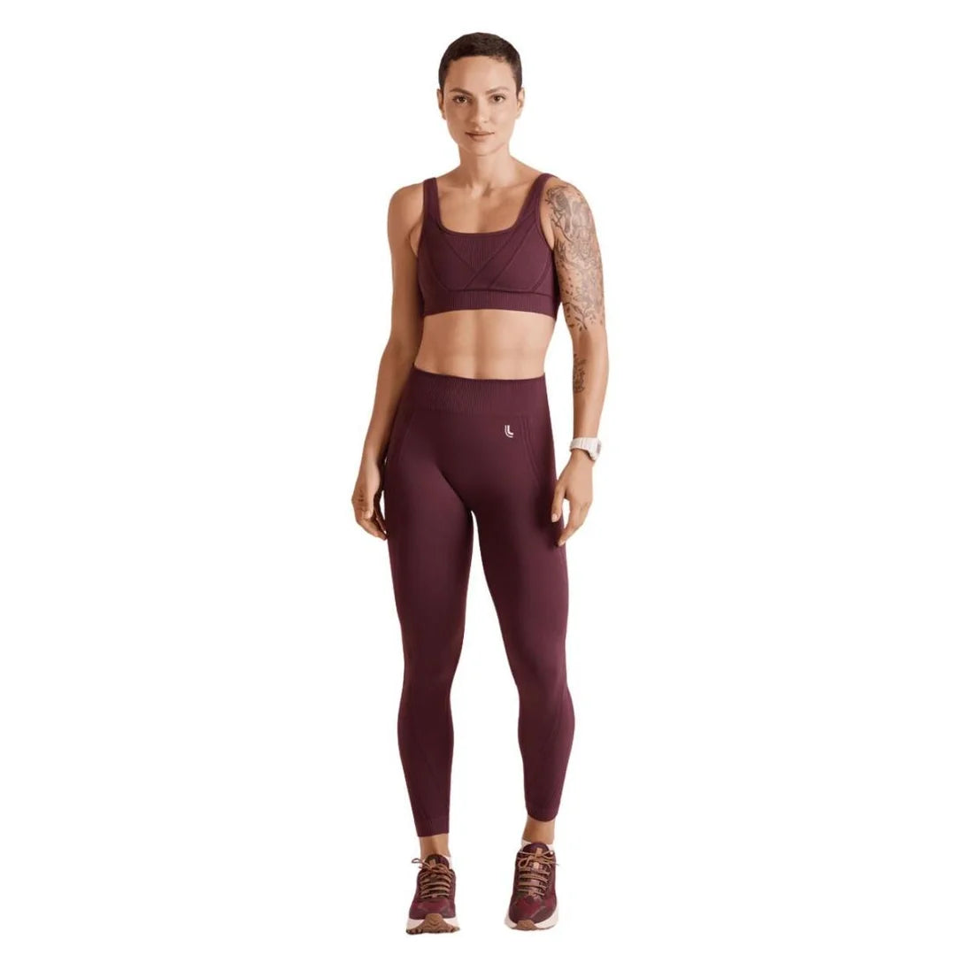 Calça Legging Max Lupo Sem Costura Fitness Sustentação :Feminino -Roxo