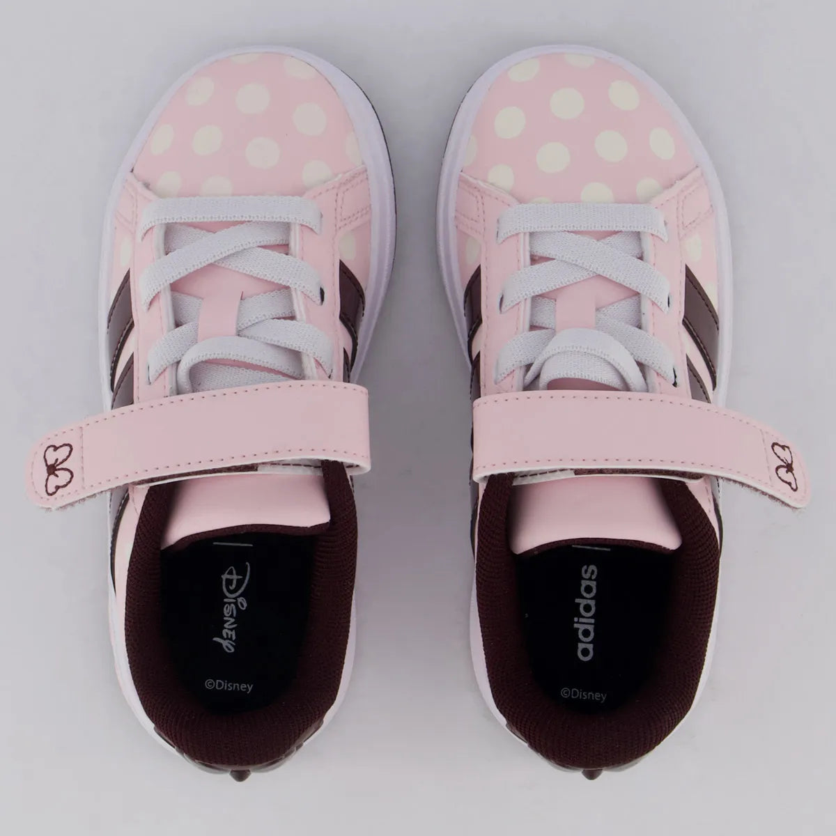 Tênis Adidas Court Minnie Juvenil Rosa e Bordô
