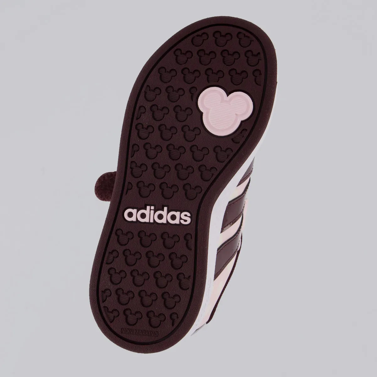 Tênis Adidas Court Minnie Juvenil Rosa e Bordô