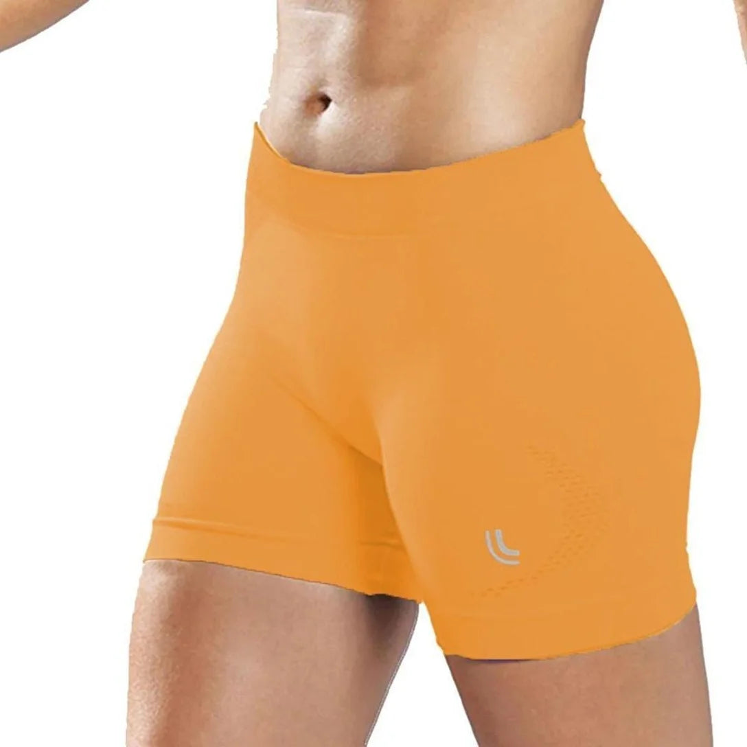 Short Fitness Attack Lupo Feminino Corrida Compressao 71143 - Laranja