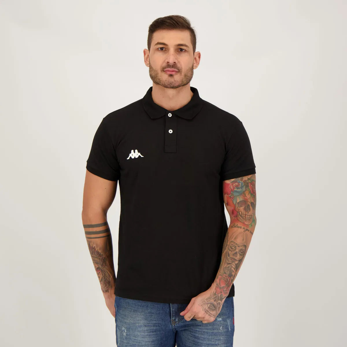 Polo Kappa Piquet Preta
