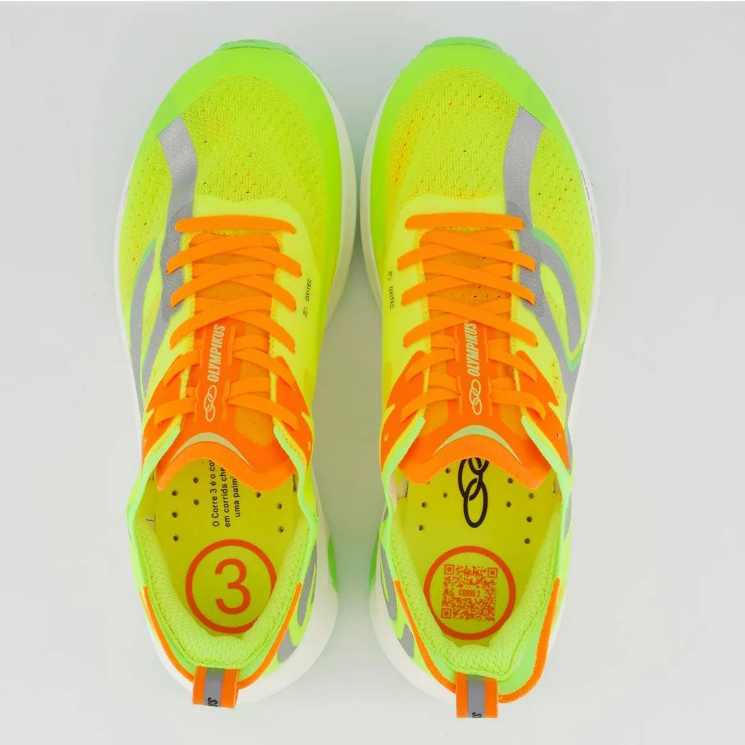 Tênis Olympikus Corre 3 - Verde Limão+Laranja