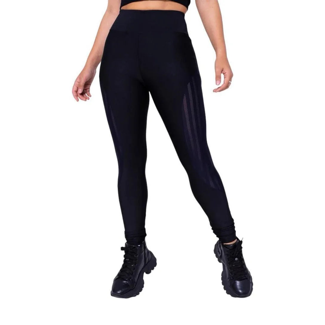 KIT 3 CALÇA Leg LEGGING REDINHA Cintura Alta Fitness Treino Casual Corrida Academia Cores 655 - Preto+Branco