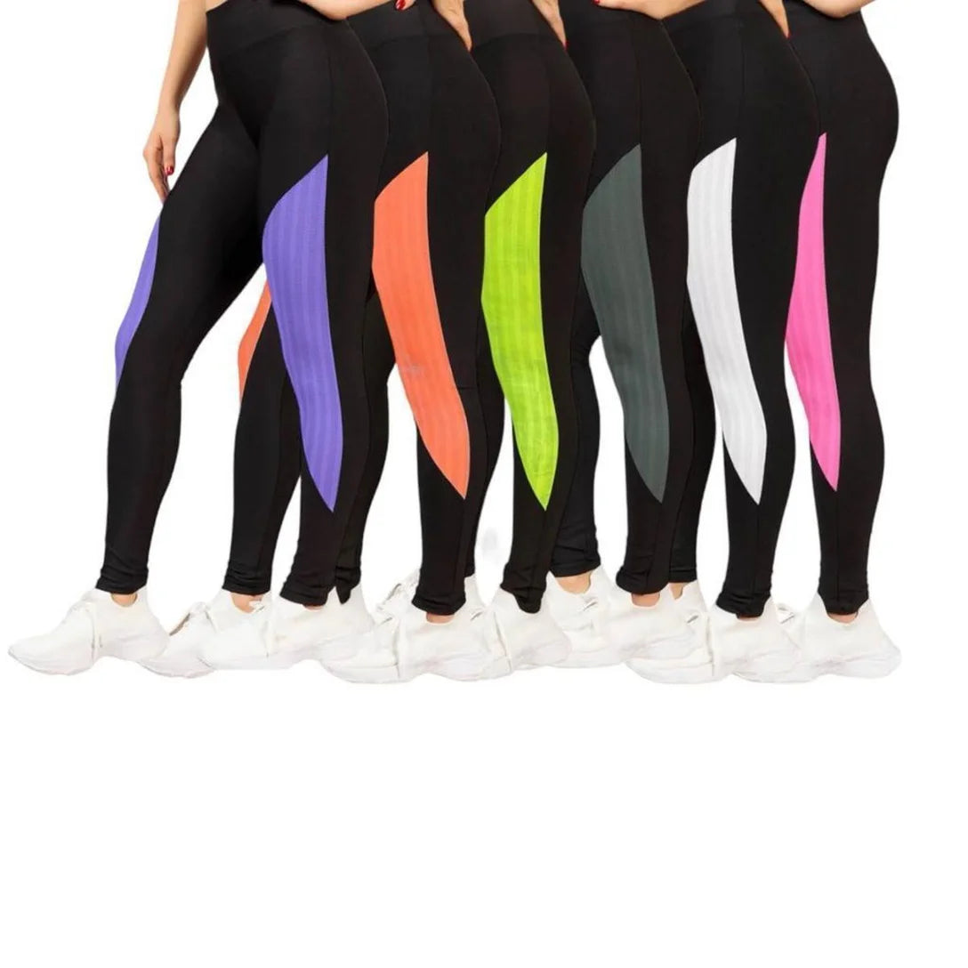 KIT 3 CALÇA Leg LEGGING REDINHA Cintura Alta Fitness Treino Casual Corrida Academia Cores 655 - Sortido