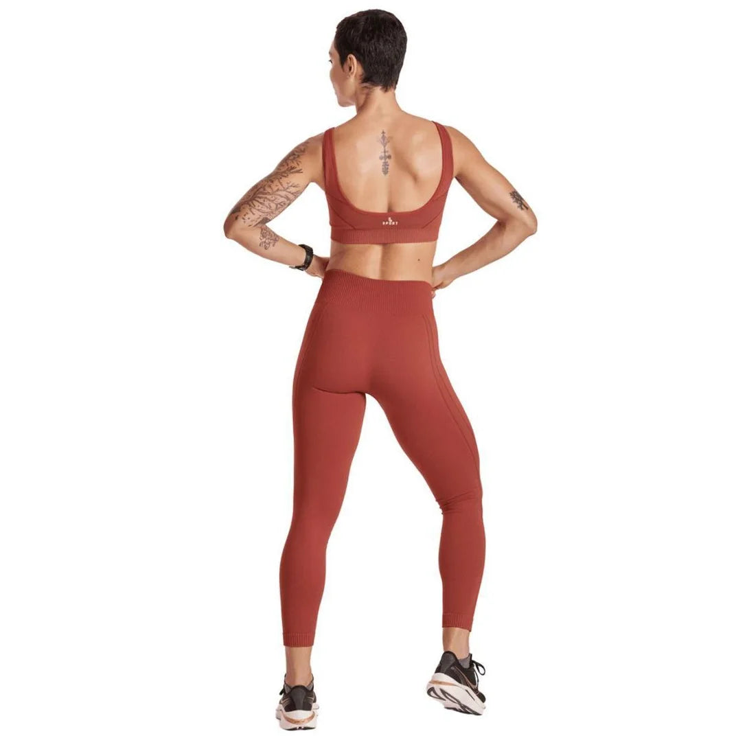 Calça Legging Max Lupo Sem Costura Fitness Sustentação :Feminino - Laranja