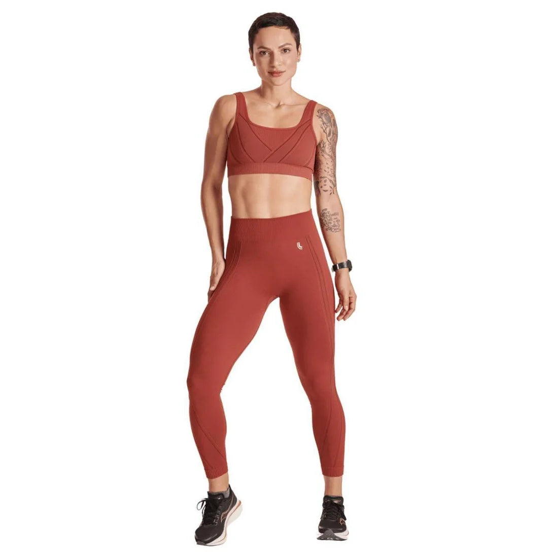 Calça Legging Max Lupo Sem Costura Fitness Sustentação :Feminino - Laranja