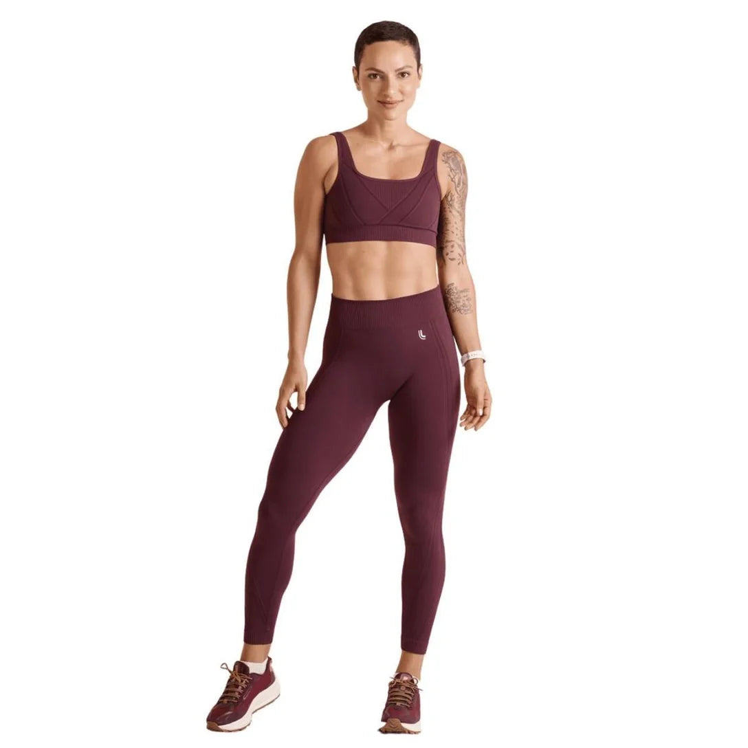 Calça Legging Max Lupo Sem Costura Fitness Sustentação :Feminino -Roxo