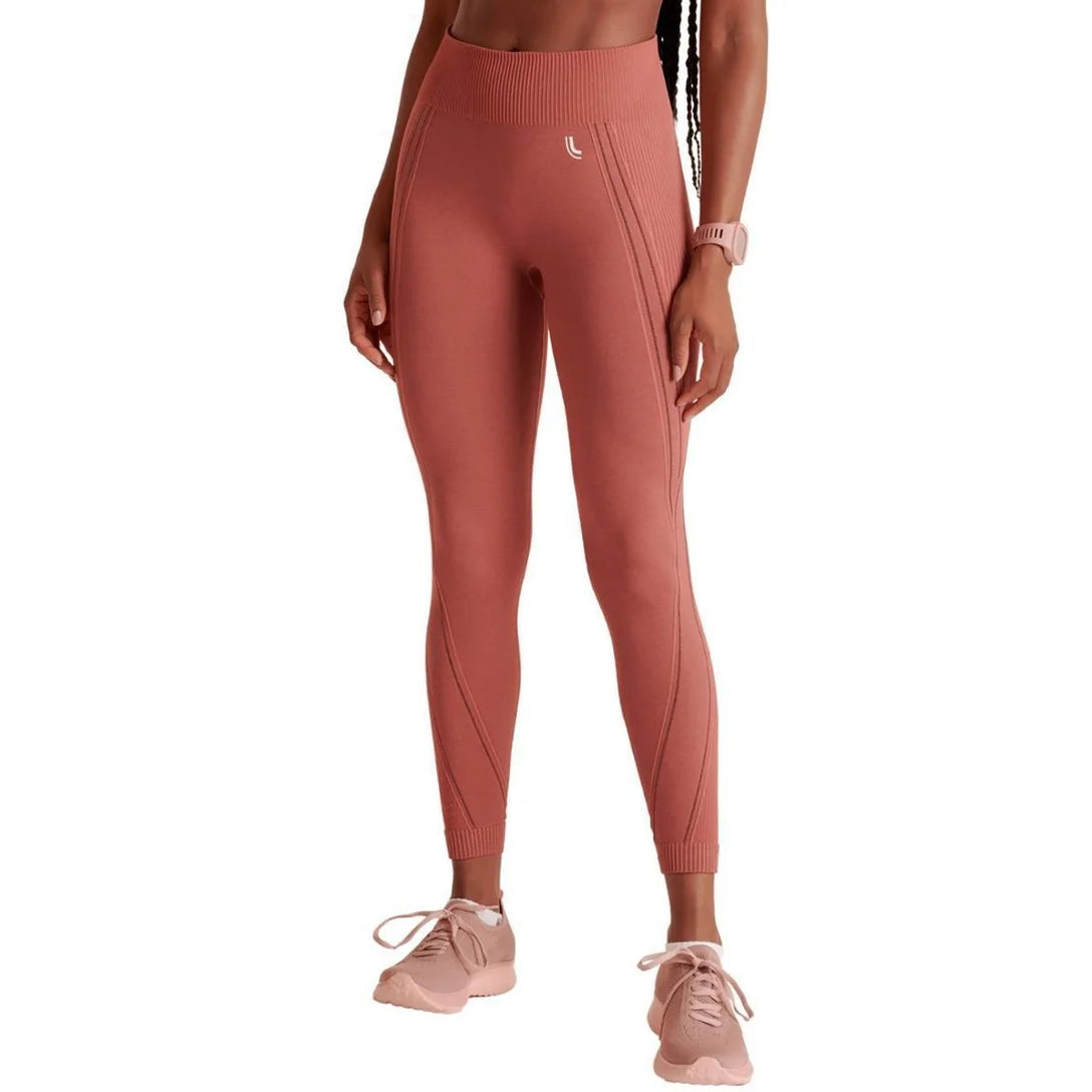 Calça Legging Max Lupo Sem Costura Fitness Sustentação :Feminino -Coral