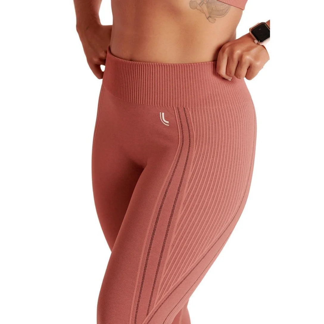 Calça Legging Max Lupo Sem Costura Fitness Sustentação :Feminino -Coral