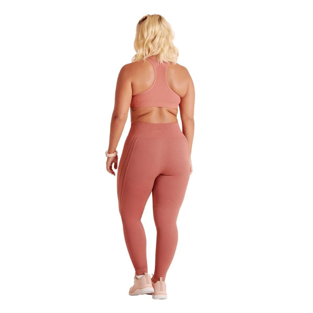 Calça Legging Max Lupo Sem Costura Fitness Sustentação :Feminino -Coral