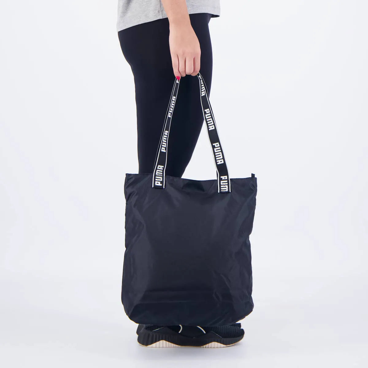Bolsa Puma Core Base Shopper Logo Preta