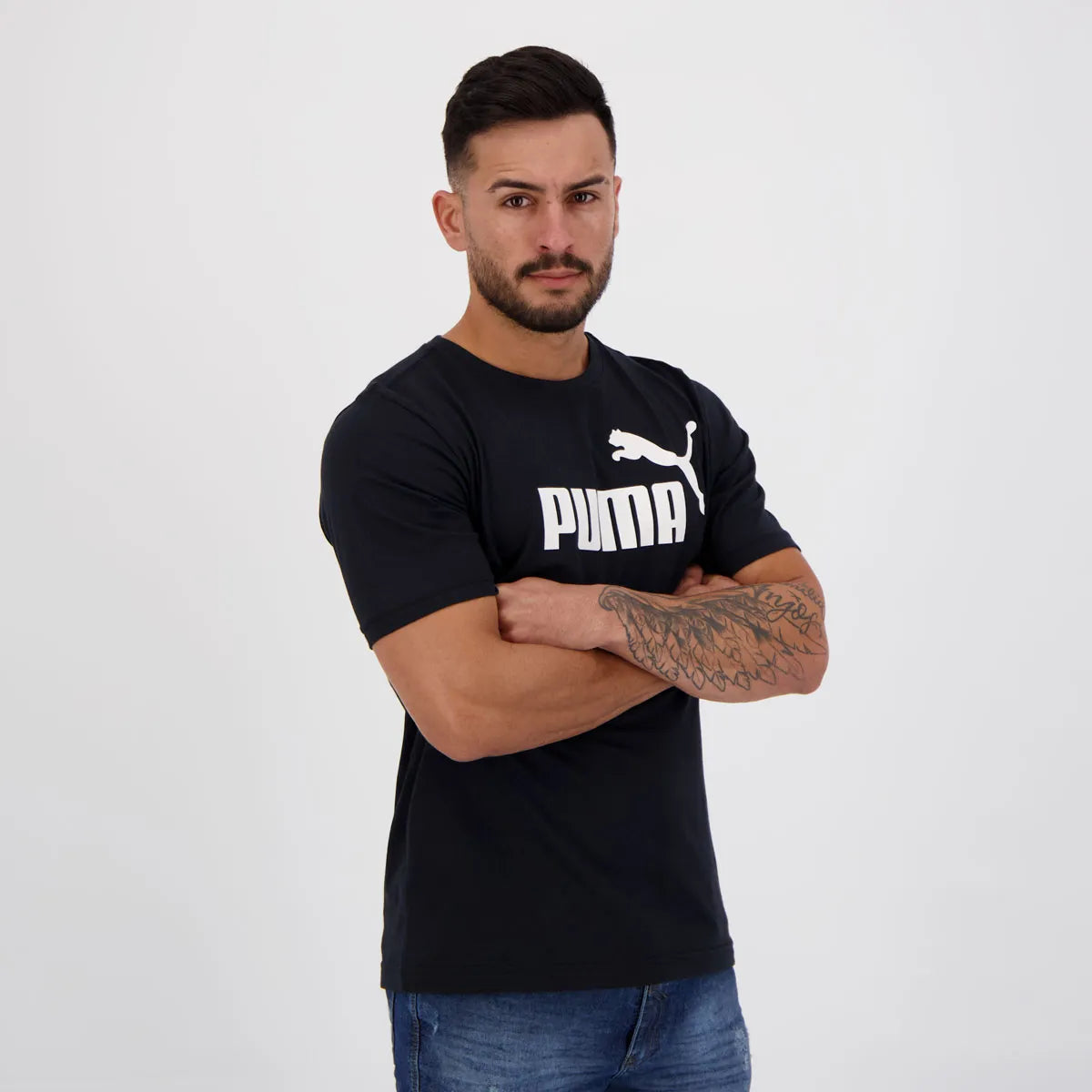 Camiseta Puma Essential Big Preta