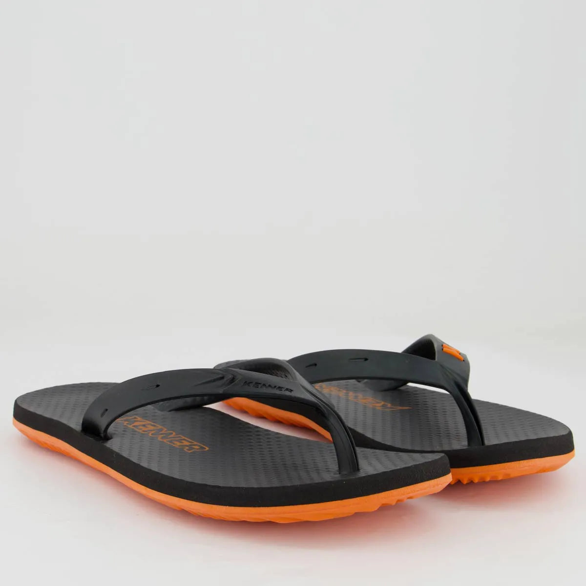 Chinelo Kenner New Summer Preto e Laranja
