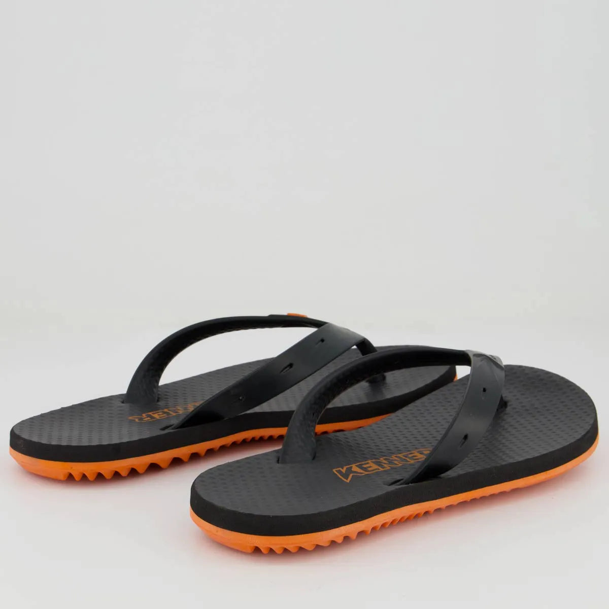 Chinelo Kenner New Summer Preto e Laranja
