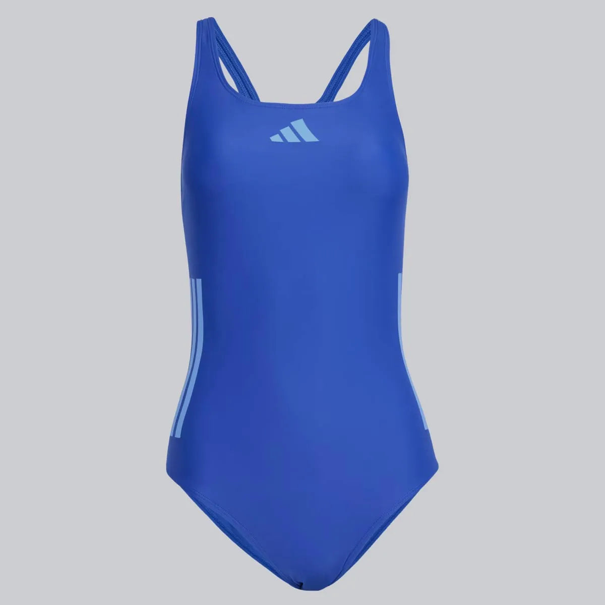 Maiô Adidas 3 Listras Feminino Azul