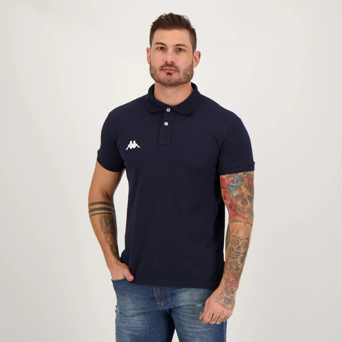 Polo Kappa Essential Sport Marinho