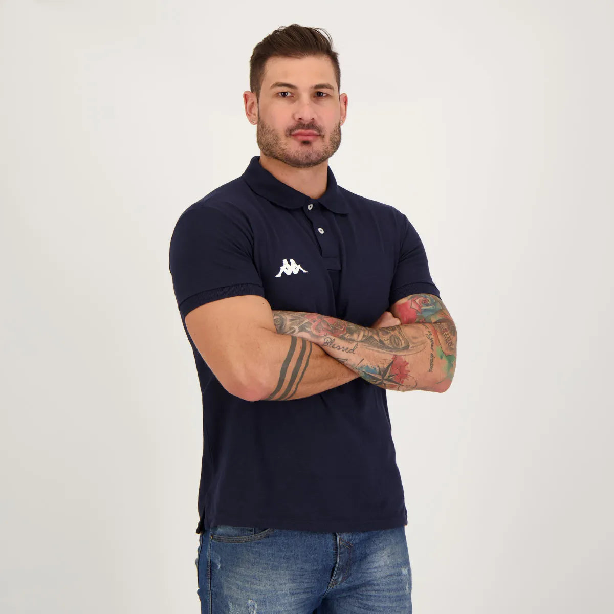 Polo Kappa Essential Sport Marinho