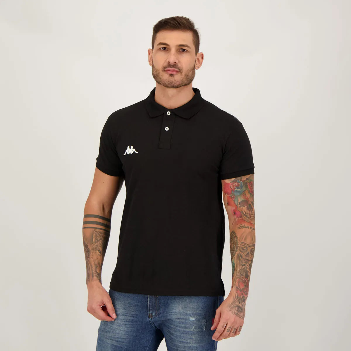 Polo Kappa Piquet Preta