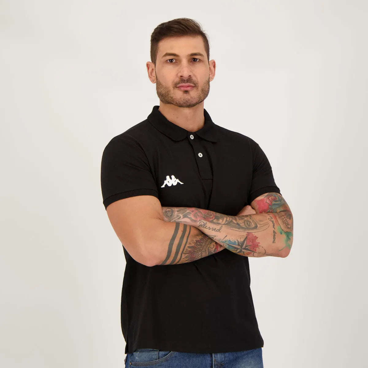 Polo Kappa Piquet Preta